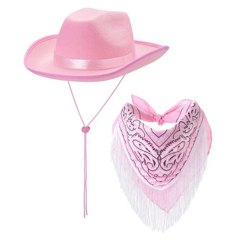 Cowgirl Hat Felt Cowboy Hat for Women Fluffy Feather Brim Shiny Crown ...