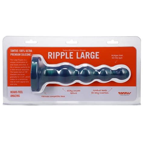 Tantus Ripple Large In Anal Beads Dildo Medium Firm Malachite