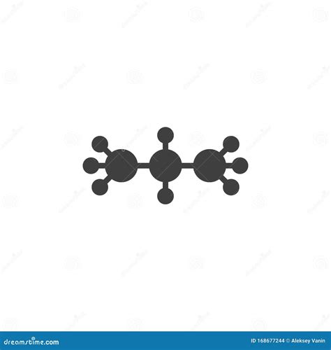 Propane Molecular Structure Vector Icon Stock Vector - Illustration of ...