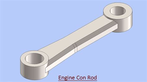 Engine Connecting Rod Video Tutorial With Caption Solidworks Youtube