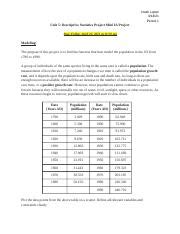 Unit Descriptive Statistics Project Mini Ia Project Docx Noah Lopez