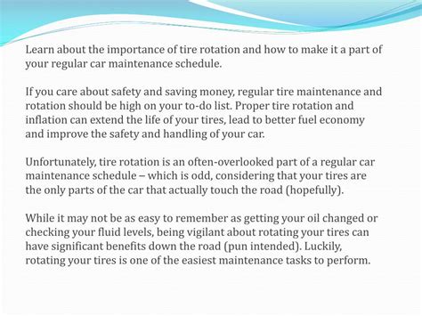 PPT - Tire Rotation Basics: Patterns, Frequency & Cost PowerPoint Presentation - ID:7663197