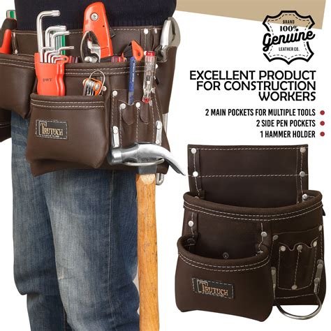 Leather Tool Belt Carpenter Tool Belt Drywall Tool Belt For Handyman Trutuch