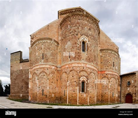 Fisheye Of Abbey Of San Giovanni In Venere In Fossacesia Italy Stock