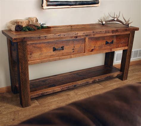 Old Sawmill Timber Frame Sofa Table Rustic Sofa Tables Rustic