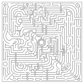 Maze Outline PNG Transparent Images Free Download | Vector Files | Pngtree