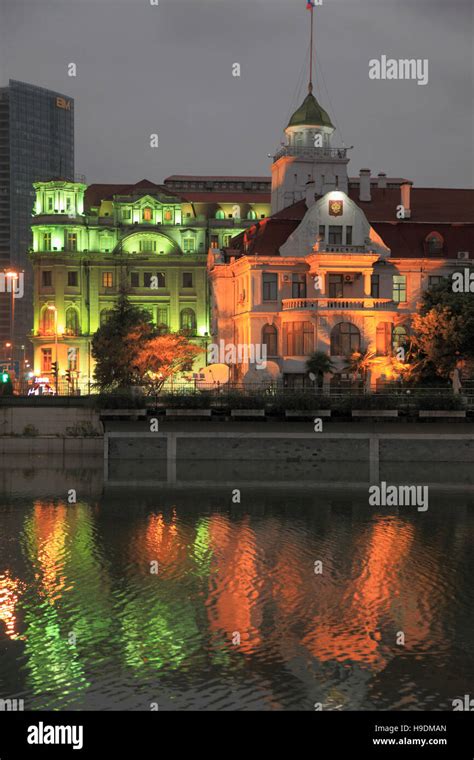 China, Shanghai, Russian Consulate, historic architecture Stock Photo ...