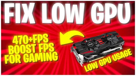 Fix Low Gpu Usage While Gaming On Pc Low Fps Fix Youtube