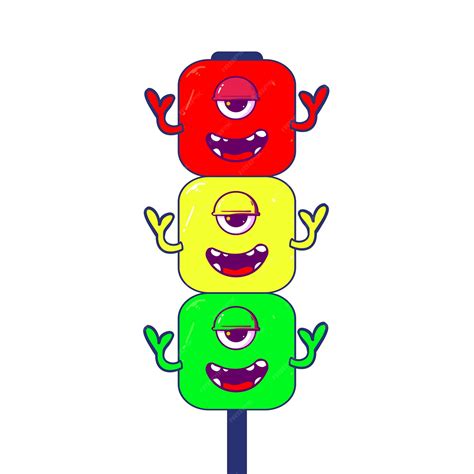 Premium Vector Vector Traffic Lights Maskot