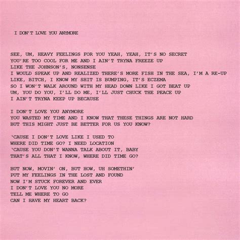 Tyler The Creator I Dont Love You Anymore Lyrics Genius Lyrics