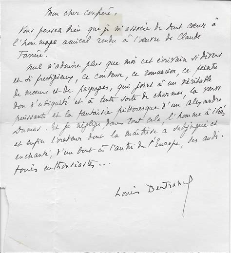 Lettre autographe signée by BERTRAND Louis 1933 édition originale