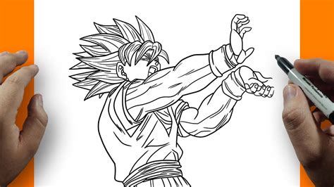 How To Draw Goku Kamehameha Step By Step Easy For Beginners Dragon