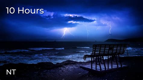 Ocean Thunderstorm Sounds & Lightning at the Beach | Ocean Waves ...