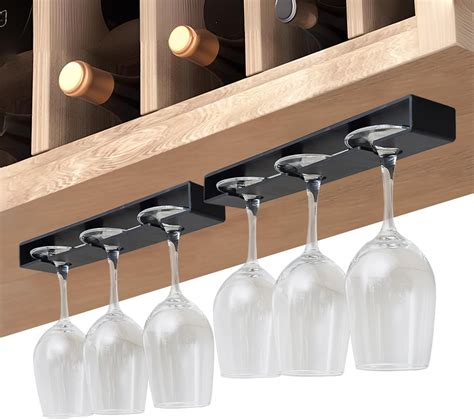 Linoni Porte Verres Suspendu Support De Verre Vin Avec Rails Pour