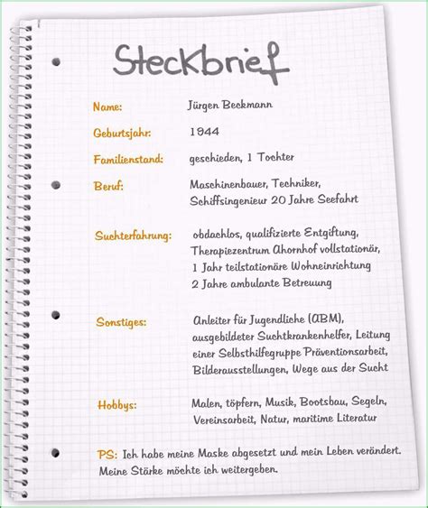 Schockieren Lustiger Steckbrief Vorlage Inspiration Steckbrief