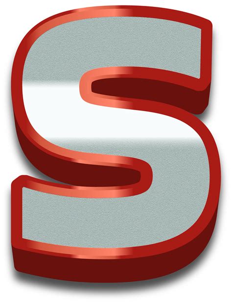 3d Elegant Red Alphabet Letter S 34097686 Png