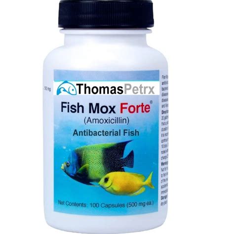 Fish Mox Amoxicillin Forte 500mg 100 Count Fish Antibiotics