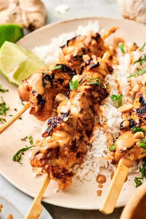 Grilled Thai Chicken Skewers Recipe