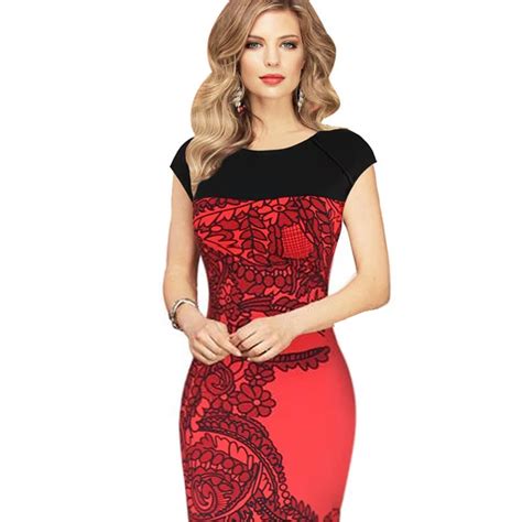 Womens Fashion Office Dress Plus Size Women Elegant Ol Pencil Dress