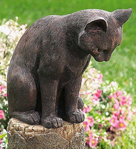 Yoga Cat Cast Stone Garden Statue