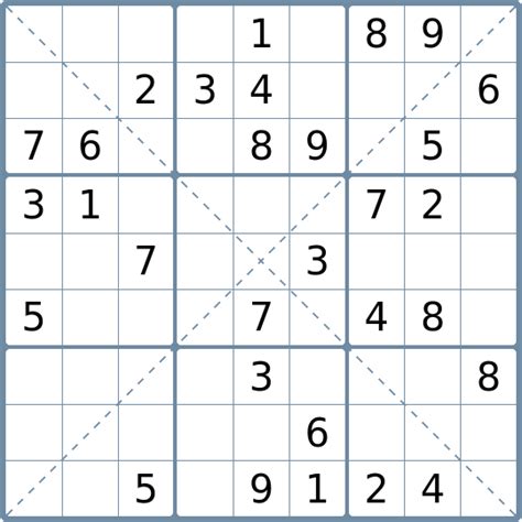 Printable Sudoku X (Diagonal) — Print for free with Escape Sudoku