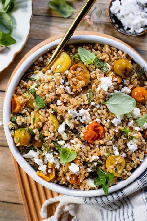 Roasted Tomato Farro Salad This Savory Vegan