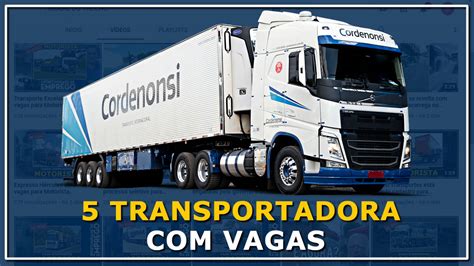 Transportadoras Vagas Para Motorista Brasil Do Trecho