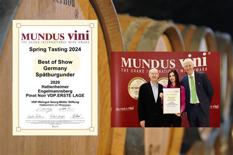 Mundus Vini Best Of Show 2024 Weingut Georg Müller Stiftung