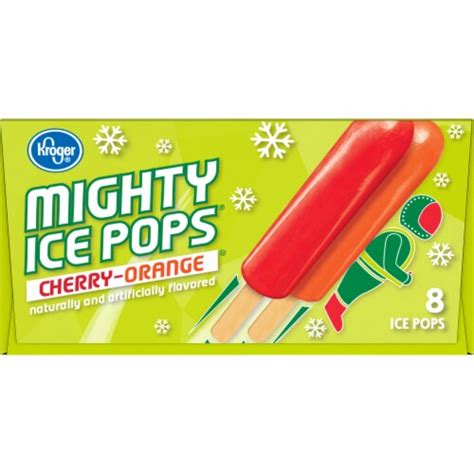 Kroger® Cherry Orange Mighty Ice Pops 8 Ct King Soopers