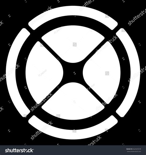 Segmented Circle Crosshair Target Symbol Chart Ilustrações Stock