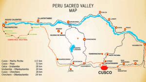 Map Of The Sacred Valley Peru Blog Machu Travel Peru