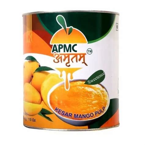 Apmc Amritam Yellow Kesar Mango Pulp Packaging Size Kg Speciality