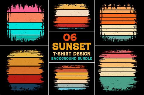 Retro Vintage Sunset T Shirt Background Graphic By T Shirt Design