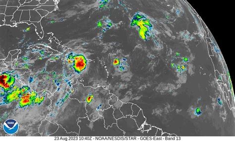 Spaghetti models, satellite photos of Tropical Storm Franklin, tropics