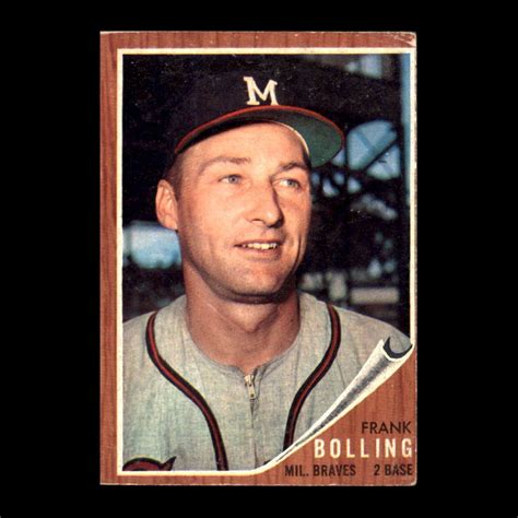 Frank Bolling Topps Milwaukee Braves Vintage Set Filler Ebay