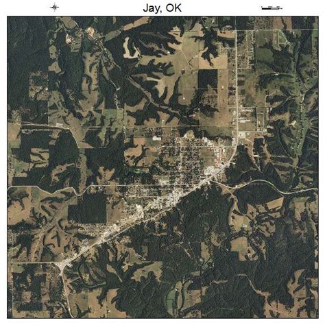 Aerial Photography Map of Jay, OK Oklahoma