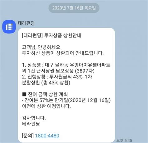 테라펀딩 부동산p2p 4년 투자 후기연체 원금손실 수익 네이버 블로그