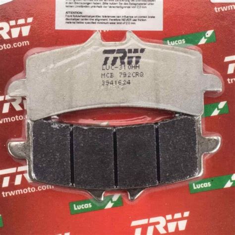 Racing Brake Pads Front Lucas Trw Carbon Mcb Crq For Horex