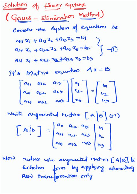 SOLUTION: Gauss elimination method - Studypool