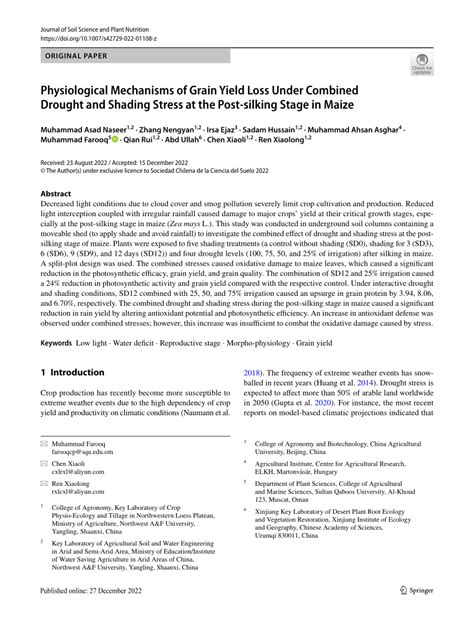 PDF Physiological Mechanisms Of Grain Yield Loss Under Combined