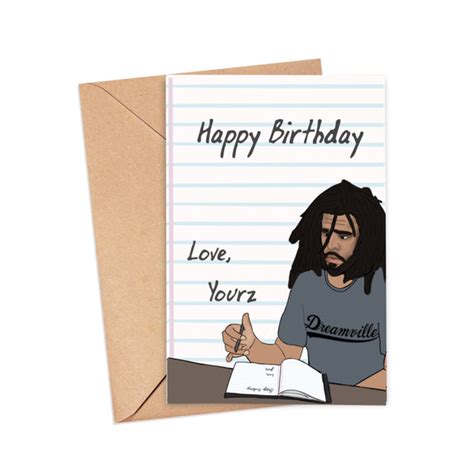 J Cole Birthday Card – OG Illustrations