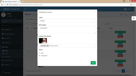 Membuat Edit Data Replace Gambar Di Direktori Dengan Modal