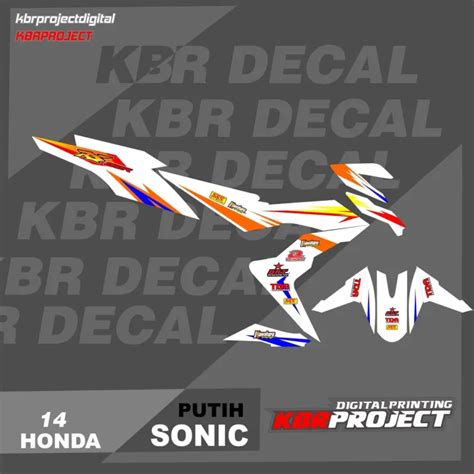 Cod Sonic Decal Sticker Motor Honda Sonic Kbr Decal Stiker Full