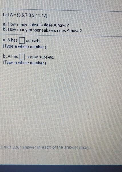 Solved Let A 5 6 7 8 9 11 12 A How Many Subsets Does A Chegg