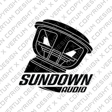 Sundown Audio X 2 VERSIONS Vector Ready for Decal Print Subwoofer Vector Speaker Vector .ai .pdf ...