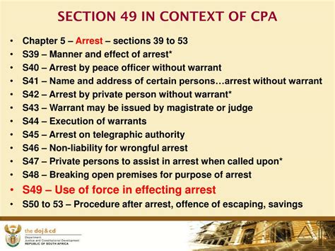 Ppt Section Of The Criminal Procedure Act Use Of Force In