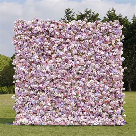 Ft X Ft Wedding Decor Artificial Flower Wall Fabric Roll In Pink