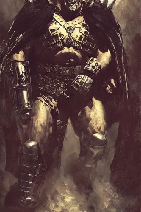 Huge Brock Lesnar As Demon King Wearing Cape And Black Stable