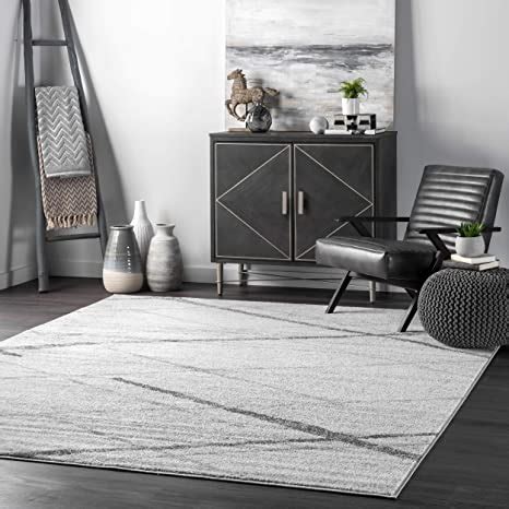 Amazon NuLOOM Thigpen Contemporary Area Rug 6 Square Grey