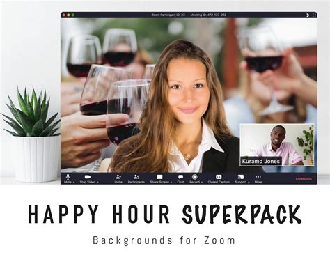 Happy Hour Zoom Background SUPERPACK 12 Virtual Backdrop Images for ...